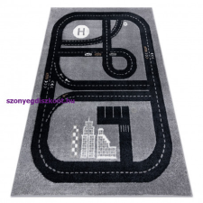 My carpet company kft Szőnyeg FUN Track gyerekeknek, utca, város szürke 160x220 cm lakástextília