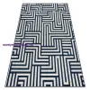 My carpet company kft Szőnyeg SPRING 20421994 labirintus szizál, hurkolt - krém / kék 120x170 cm