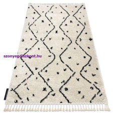 My carpet company kft Szőnyeg TETUAN B751 cikcakk krém Rojt shaggy 160x220 cm lakástextília