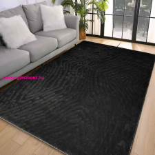 My carpet Den. Deluxy design Fekete Puha Szőnyeg 80x250cm-hátul gumis lakástextília