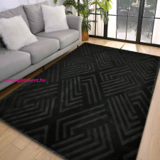 My carpet Den. Deluxy rombusz Fekete Puha Szőnyeg 120x170cm-hátul gumis lakástextília