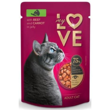  My Love Alutasakos Macskaeledel Marha és répa zselében 24x85g macskaeledel