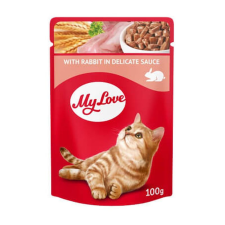  My Love Alutasakos Macskaeledel Nyúl Ízletes Szószban 100g macskaeledel