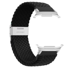 Mybandz fonott rugalmas szövet-fekete/Samsung Galaxy Watch Ultra okosóra kellék