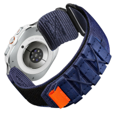 Mybandz Military tépőzáras szövet szíj-kék-ezüst/Samsung Galaxy Watch Ultra okosóra kellék