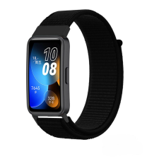 MYBANDZ Tépőzáras szövet óraszíj/fekete Huawei Band 8-9 okosóra kellék