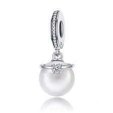  MyCharm Elegáns Gyöngy Charm S925 Ezüst Charm & Medál medál