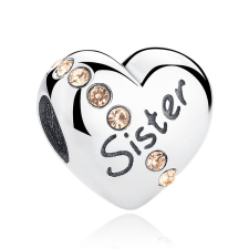  MyCharm Sister In My Heart 925 Ezüst Charm & Medál medál