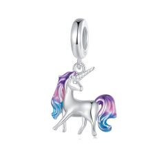  MyCharm Színes Unikornis 925 Ezüst Charm & Medál medál