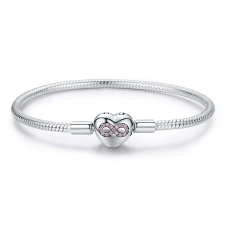  MyCharm Végtelen Szív 925 Ezüst Női Charm Karkötő – 17 cm karkötő