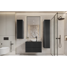 Mylife kadi 80 3 fürdőszoba bútor matt fekete fürdőszoba bútor