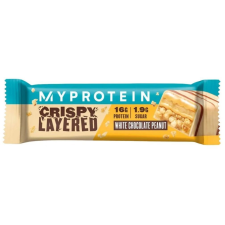 MYPROTEIN Crispy Layered Bar, Fehér csokoládé/mogyoró 58 g vitamin és táplálékkiegészítő