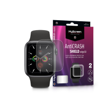 MyScreen Protector Apple Watch Series 4/5 (40 mm) ütésálló képernyővédő fólia - MyScreen Protector AntiCrash Shield Edge3D - 2 db/csomag - átlátszó okosóra kellék
