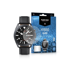 MyScreen Protector Samsung Galaxy Watch 3 (41 mm) rugalmas üveg képernyővédő fólia - MyScreen      Protector Hybrid Glass - 2 db/csomag - transparent (LA-1882) okosóra kellék