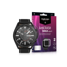 MyScreen Protector Samsung Galaxy Watch 3 (41 mm) ütésálló képernyővédő fólia - MyScreen Protector AntiCrash Shield Edge3D - 2 db/csomag - átlátszó okosóra kellék
