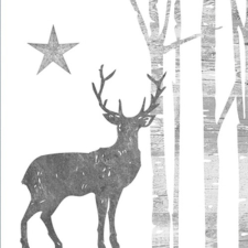  Mystic Deer Silver White papírszalvéta 33x33cm,20db-os asztalterítő és szalvéta