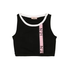 N°21 Top  fekete / fehér / világos-rózsaszín gyerek póló