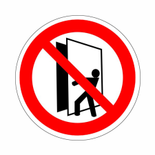 N/A Az ajtót üzem közben kinyitni tilos! (DKRF-TIL-1296-1) információs címke