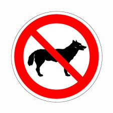 N/A Kutyát bevinni tilos! (DKRF-TIL-1272-1) információs címke