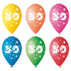 N/A Léggömb 26cm - 30-as szám (5db) (11-PRINT30)