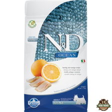 N&D Dog Ocean hering & narancs adult mini 800g kutyaeledel