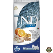 N&D Dog Ocean tőkehal, tönköly, zab & narancs adult mini 7kg kutyaeledel