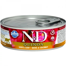  N&amp;D Quinoa Cat konzerv fürj &amp; kókusz 12x80g macskaeledel