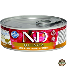N&D Quinoa Cat konzerv fürj & kókusz 80g macskaeledel