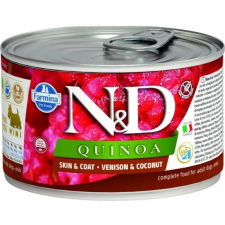 N&amp;D Quinoa Dog konzerv szarvas &amp; kókusz adult mini 140 g kutyaeledel