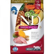  N&amp;D Tropical Selection Cat Chicken adult 4+1kg macskaeledel