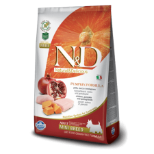  N&D Dog Grain Free csirke&gránátalma sütőtökkel adult mini kutyatáp – 800 g kutyaeledel