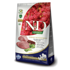  N&D Dog Grain Free Quinoa Weight Management Bárány – 2×7 kg kutyaeledel