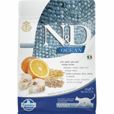 N&D N&D Cat Ocean tőkehal, tönköly, zab&narancs adult 300g macskaeledel