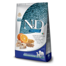 N&D Ocean Low Grain Adult Medium&Maxi Tőkehal, Narancs 12kg kutyaeledel