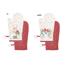  N.S.HTH251605A Edényfogó kesztyű 19x32cm, pamut, Giostra, ló lakástextília