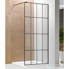N-smart Frida black 90x190cm fekete Walk-In zuhanyfal kád, zuhanykabin