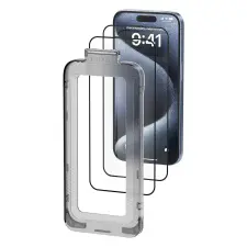 Na KIJELZŐVÉDŐ iPhone 16 Plus, HD edzett üveg, Vention mobiltelefon kellék