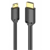 Na Vention HDMI-C/M -> HDMI-A/M (4K,HD, fekete), 1,5m, kábel