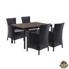 Nadia 4+1 kerti bútor garnitúra szett dió-grafit kerti bútor