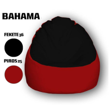  Nagi Fekete - Piros Babzsákfotel bútor