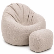  Nagi Janbo Homok Babzsákfotel Puffal bútor