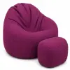  Nagi Janbo Lila Babzsákfotel Puffal