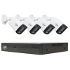  Nagy felbontású 4 kamerás biztonsági IP megfigyelő kamera rendszer PNI IP710J+4XIP515J POE