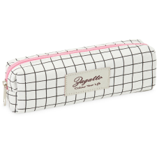  Nagy iskolai tolltartó egy rekesszel, fehér, fekete és rózsaszín, Zagatto, ZG714 tolltartó