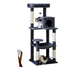  Nagy macskafa, 5 szintű kialakítás, tartós faépítés, AMT0110Dgy, XL macskabútor