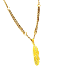  Nagy Madártoll medál nyaklánccal, arany színű nyaklánc