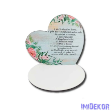  Nagy talpas fa szív 19,2x20 cm - E vers… dekorációs kellék
