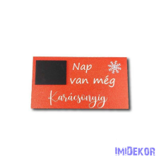  Nagy téglalap 14x7,5cm - Visszaszámlálós hópihés dekorációs kellék