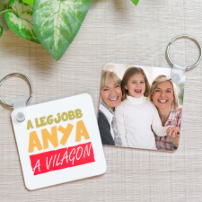 NagyAjándék A legjobb anya - fényképes kulcstartó kulcstartó
