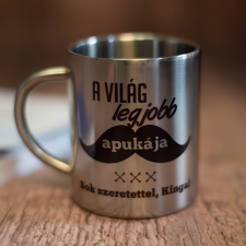 NagyAjándék 'A legjobb apa' fém bögre egyedi ajándék